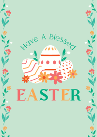 Floral Easter Poster