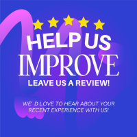 Leave Us A Review Linkedin Post Design