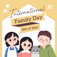 Cartoonish Day of Families Instagram Post