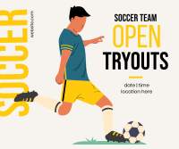 Soccer Tryouts Facebook Post