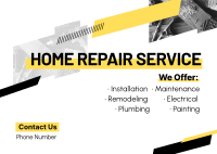 Modern Repair Service Postcard Design