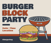 Burger Block Party Facebook Post