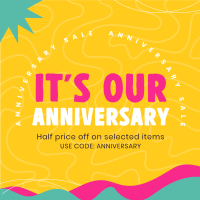 Anniversary Discounts Instagram Post Design