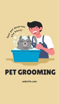 Grooming Cat Facebook Story