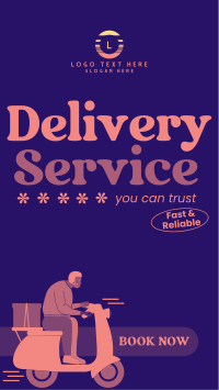 Retro Courier Service Instagram Reel Image Preview