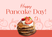 Strawberry Pancakes Postcard