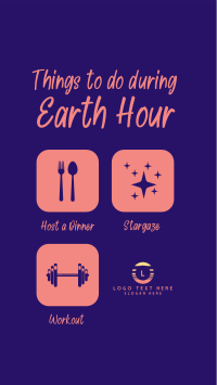 Earth Hour Activities Facebook Story