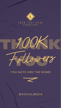 Minimalist Thank you Followers TikTok Video