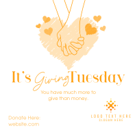 Giving Tuesday Hand Instagram Post Design