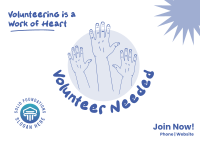 Volunteer Hands Postcard Image Preview