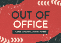 Grunge Out Office Postcard