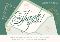 Elegant Thank You Postcard Image Preview