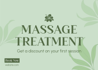 Massage Therapy Service Postcard