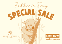 Father's Day Koala Sale Postcard