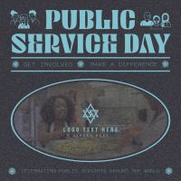 Retro Minimalist Public Service Day Instagram Post