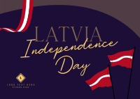 Latvia Independence Flag Postcard