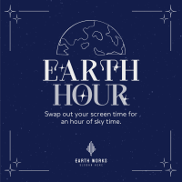 Earth Hour Sky Instagram Post Image Preview