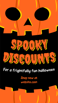 Halloween Pumpkin Discount Facebook Story