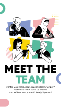 Modern Quirky Meet The Team Instagram Story