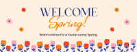 Welcome Spring Greeting Facebook Cover Image Preview