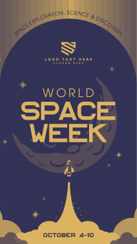 Retro Minimalist Space Week Facebook Story