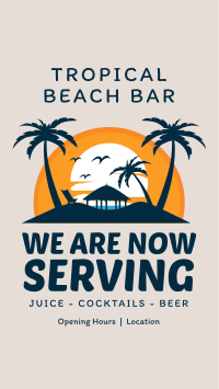 Tropical Beach Bar Instagram Story