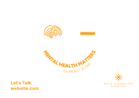 Mental Health Matters Postcard Image Preview