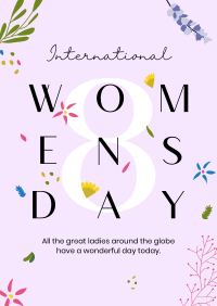 Women's Day Flower Overall Poster