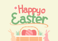 Easter Basket Greeting Postcard