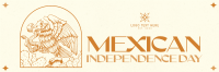 Retro Mexican Independence Day Twitter Header Image Preview