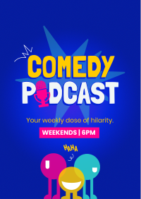 Playful Comedy Podcast Flyer