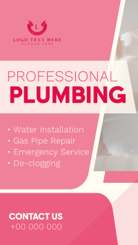 Modern Professional Plumbing Instagram Reel Image Preview