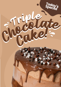 Triple Chocolate Cake Flyer Design