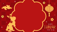 Lunar New Year Rabbit Zoom Background