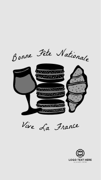 French Food Illustration Facebook Story