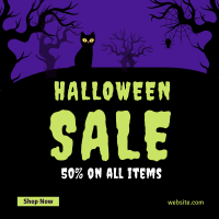 Spooky Midnight Sale Instagram Post