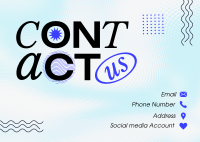 Minimalist Contact Us Postcard