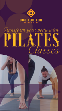 Minimalist Pilates Classes Facebook Story