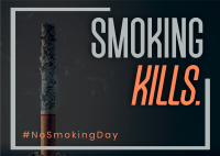 Minimalist Smoking Day Postcard Design