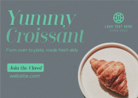 Baked Croissant Postcard