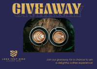 Cafe Coffee Giveaway Promo Postcard