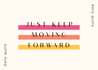 Move Forward Postcard