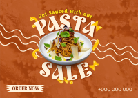 Saucy Pasta Sale Postcard