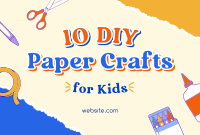 Kids Paper Crafts Pinterest Cover