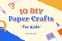 Kids Paper Crafts Pinterest Cover Image Preview