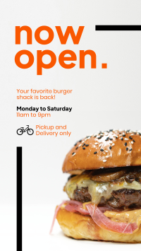 Burger Shack Opening Instagram Story