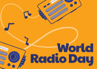 Radio Day Event Postcard