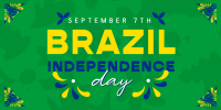 Brazil Independence Patterns Twitter Post