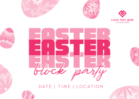 Easter Party Eggs Postcard