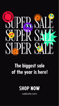 Funky Smiley Super Sale Instagram Story